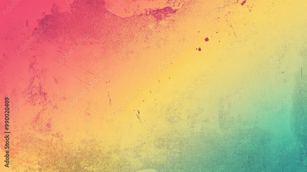 Poster a retro gradient background with vivid colors, featuring subtle grain for a textured, nostalgic desi