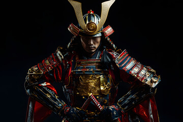 伝統的な武士SHOUGUNの鎧を纏ったサムライの肖像