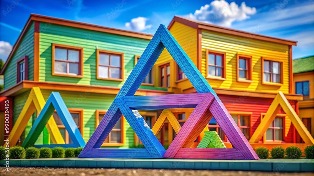 Aufkleber visual representation of alternative exterior angles in geometry for educational purposes and learni