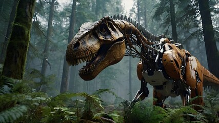 Mechanical T-Rex Attack