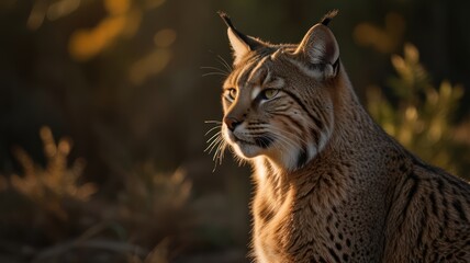 Obraz premium Lynx in the Golden Light