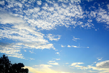 conditions and weather during the day with cloud shapes that have almost the same pattern