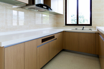 Background of empty modern kitchen