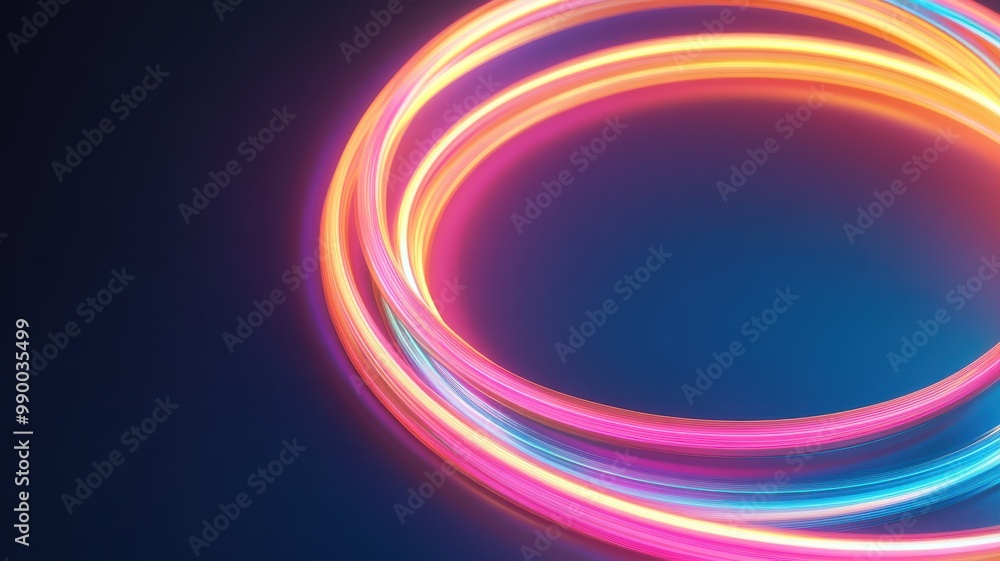 Poster Colorful Circular Smooth Gradient Looping Effect