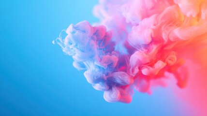 Obraz premium Colorful Ink Swirls in Water Under UV Light