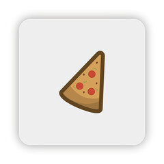 slice of cheese on a plate, pizza flat icon, pizza slice icon on button