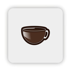 a cup of americano coffee vector, americano flat icon, americano icon on button