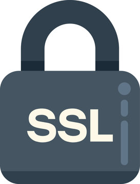 Padlock icon representing ssl encryption, ensuring secure data transmission and website protection