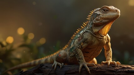 Fototapeta premium Lizard Portrait in the Sunlight