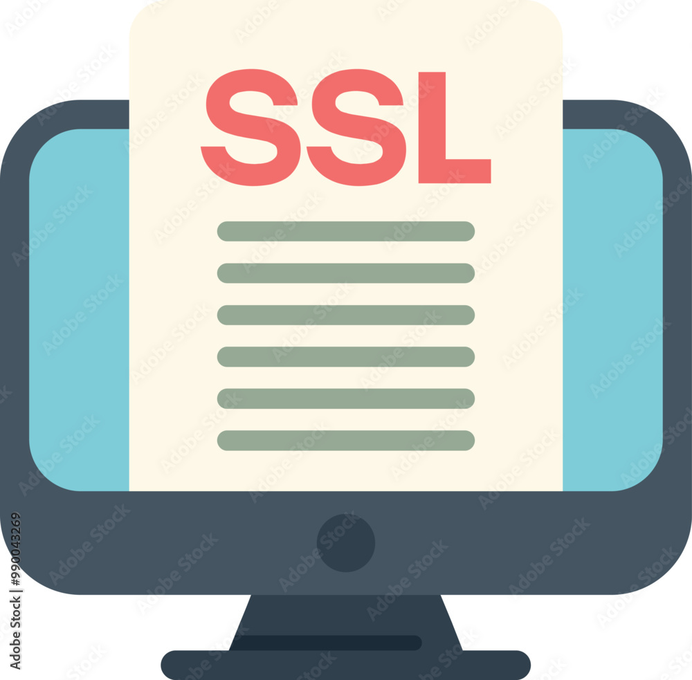Poster computer displaying an ssl certificate, ensuring secure communication and data encryption