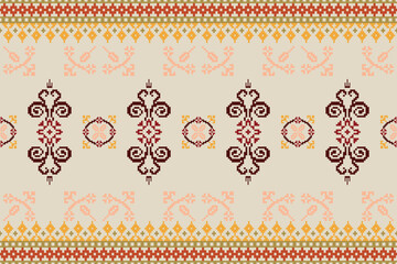 Aztec geometric art ornament.Embroidery ethnic oriental pixel art pattern.abstract,vector,wallpaper,scarf,decoration,clothing,wrapping,batik,carpet,curtain,bohemian,indian