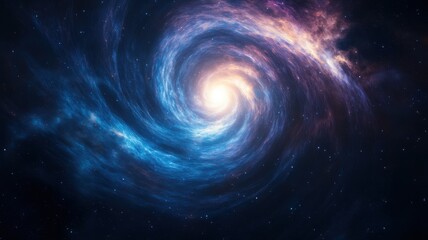 Obraz premium Swirling Fractal Universe with Colored Stars