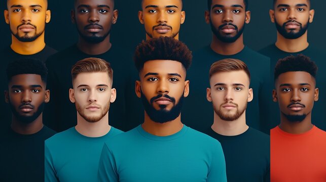 A vibrant banner collage of diverse faces representing various ethnic communities, featuring different skin tones and hairstyles, isolated on a dark background, with subtle lighting highlighting 