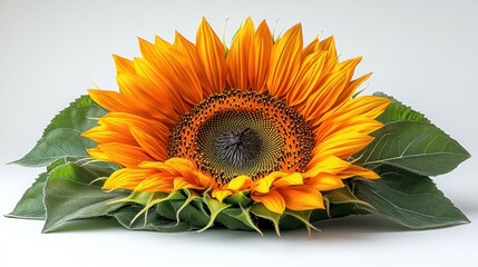 Obraz premium A vibrant sunflower showcasing its bright petals and seeds.