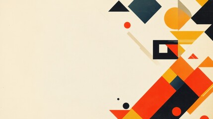 A geometric certificate background with bold, angular shapes and modern patterns, adding a contemporary flair to the design.