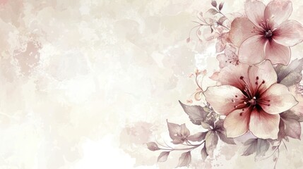 A floral certificate background with decorative flower elements, creating a soft and elegant design suitable for various awards.