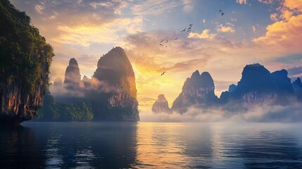 
Paisaje pintoresco.Oceano y monta&ntilde;as.Viajes y aventuras alrededor del mundo.Islas de Tailandia.Beautiful Phuket