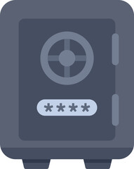This icon of a bank vault door is a great visual metaphor for security, safety, and privacy