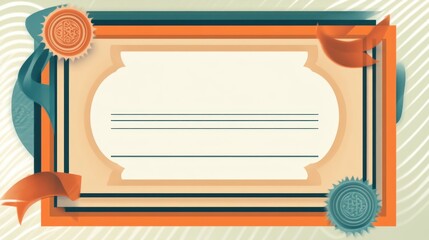 A simple certificate background with a minimalistic border, designed for easy readability and clean presentation.
