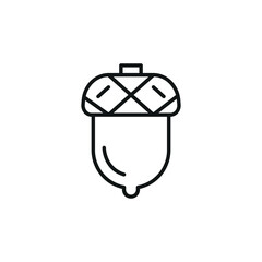 Acorn icon. Simple acorn icon for social media, app, and web design. Vector illustration.