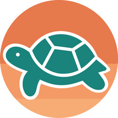 Cute Turtle Cartoon Logo Design