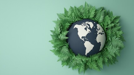 Sustainable Earth Concept with Paper Cutting Art - Eco-Friendly Design Representing ESG Principles and Environmental Conservation