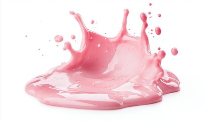 Creamy Pink Raspberry Sauce Splash
