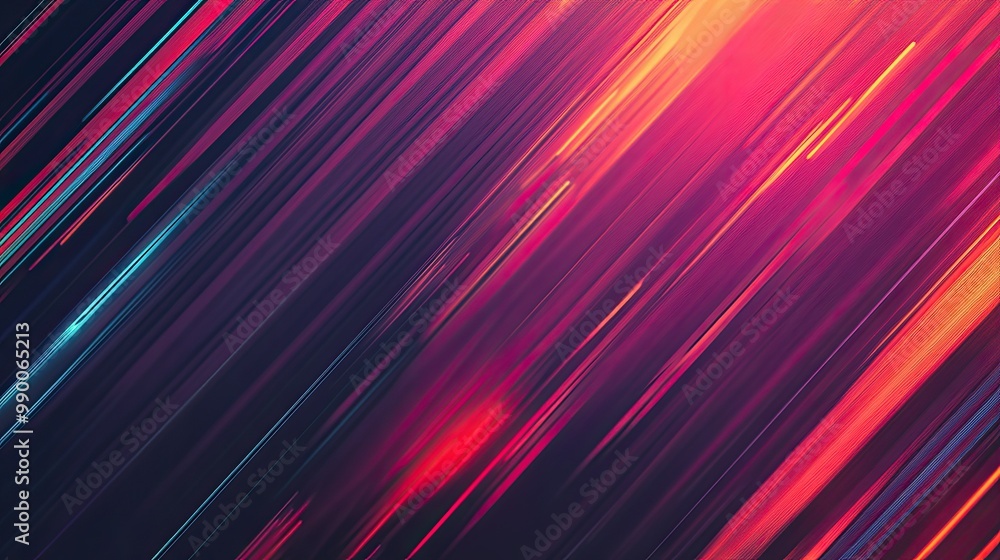 Poster dynamic linear techno background with vibrant lines, offering copy space for text or graphics.