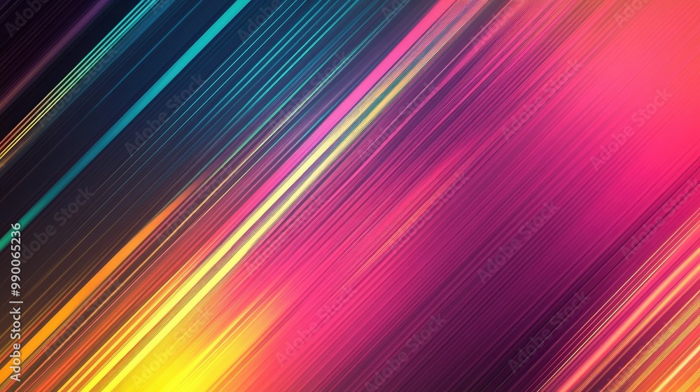 Poster dynamic linear techno background with vibrant lines, offering copy space for text or graphics.