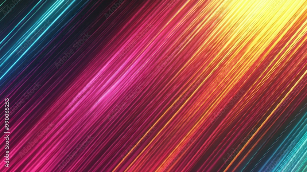Poster dynamic linear techno background with vibrant lines, offering copy space for text or graphics.