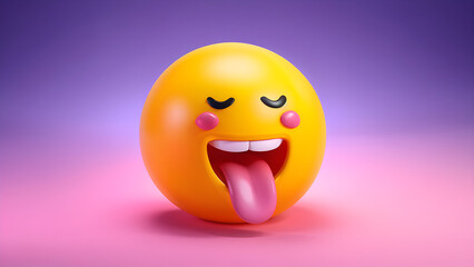 Fototapeta premium Emoji Face 3D