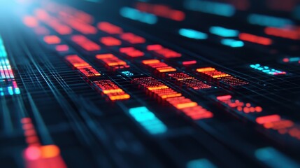 Abstract Data Visualization with Bright Color Patterns