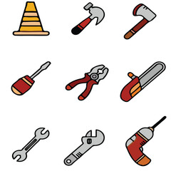 Building Equipment icon vector flat illustration