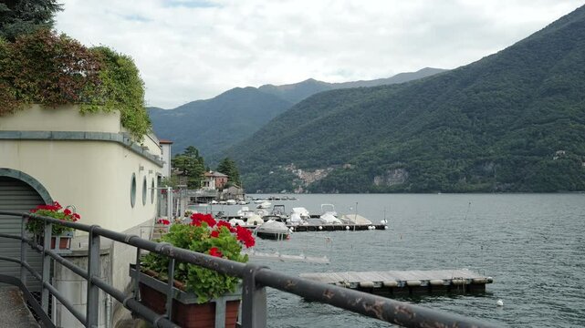 View of Lake Como from the shore of Laglio and Cernobbio