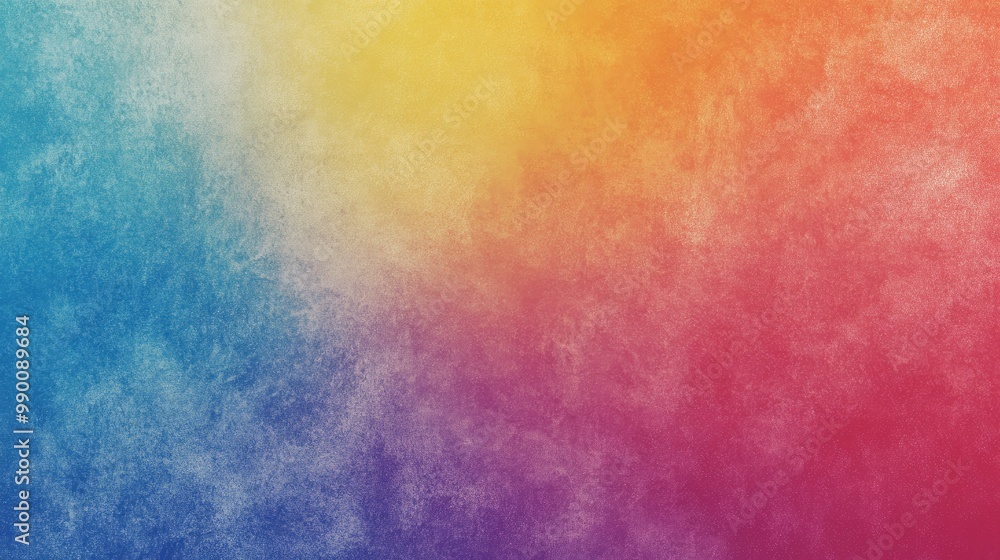 Poster retro-inspired gradient background with bold, vibrant colors and a soft grain texture for a nostalgi