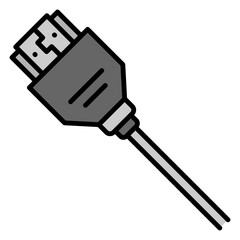 Illustration of HDMI Cable Filled Icon