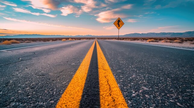 Empty Road Leading to the Horizon