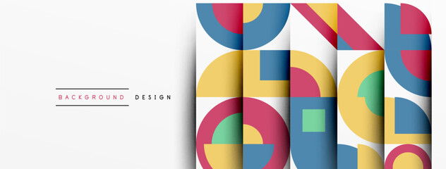 Modern geometrical abstract background - circles. Business or technology presentation design