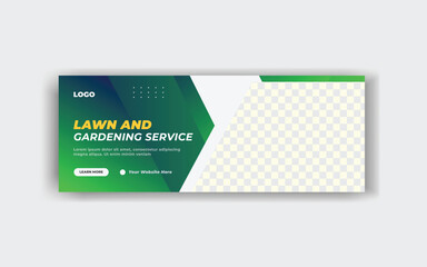 
Agriculture services social media cover and web banner template