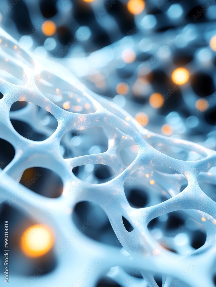 Aufkleber abstract network structure resembling human tissue or a medical illustration. the intricate network 