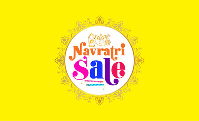Navratri festival sale and offer concept.