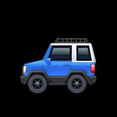 Blue SUV Emoji
