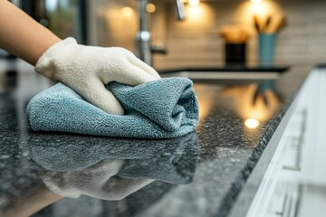 Cleaning Kitchen Counter
