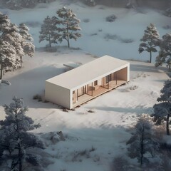 house in the snow