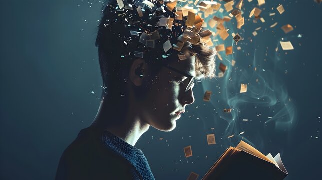 Genetically Enhanced Student with Photographic Memory Effortlessly Recalling Vast Information