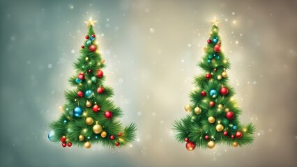 Obraz premium christmas tree with gifts and decorations