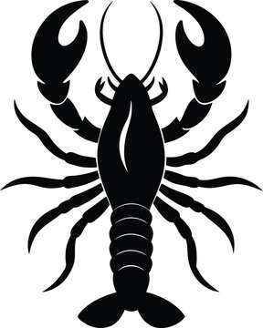 recommend clip art: Lobster silhouette isolated on white background. Vector illustration EPS10 file.