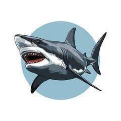 shark vector art illustration
