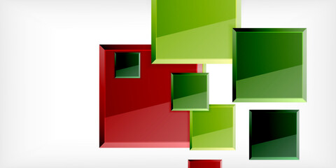 Colorful squares with reflections abstract background design. Vector Illustration For Wallpaper, Banner, Background, Card, Book Illustration, landing page