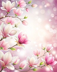 pink background with flowers